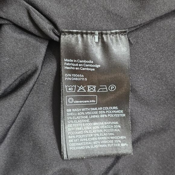 H&M Sexy Peekaboo Keyhole Mock Black Mini Dress Sz. 4 - Picture 6 of 6